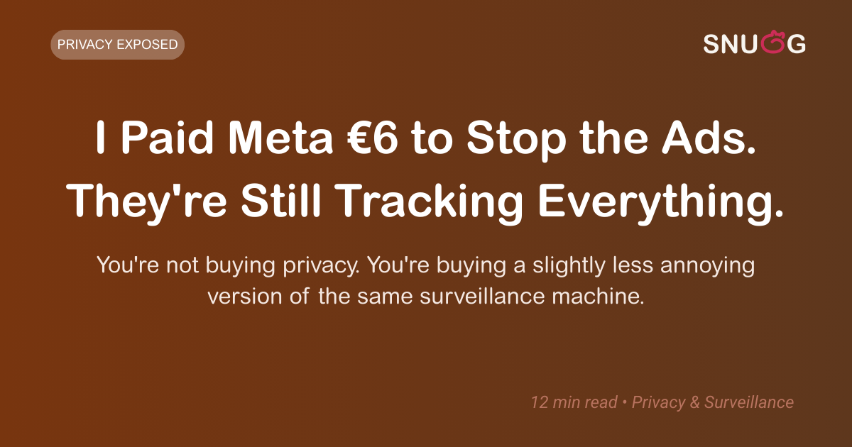 Screenshot of Meta's Premium subscription offer showing ad-free option